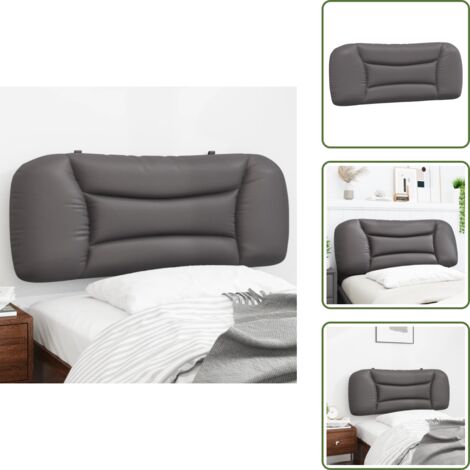 Cuscino per letto - vidaXL Cuscino Testiera Hvar Grigio 100 cm in Similpelle - Cuscino per schiena