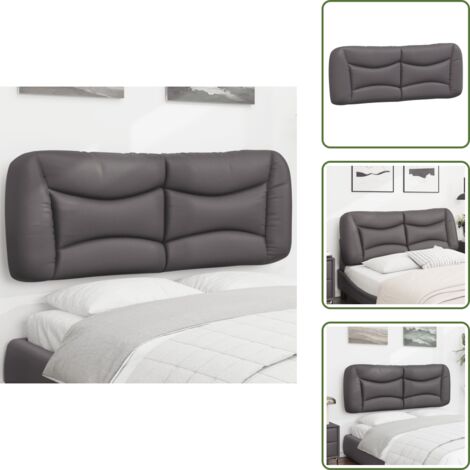 Cuscino per letto - vidaXL Cuscino Testiera Hvar Grigio 120 cm in Similpelle - Cuscino per schiena