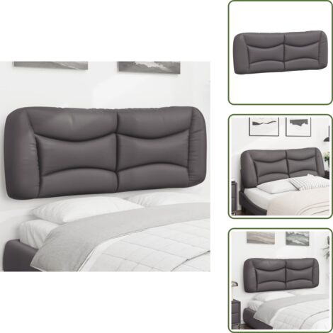 Cuscino per letto - vidaXL Cuscino Testiera Hvar Grigio 140 cm in Similpelle -