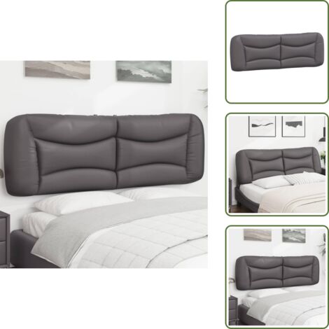 Cuscino per letto - vidaXL Cuscino Testiera Hvar Grigio 160 cm in Similpelle - Cuscino per schiena