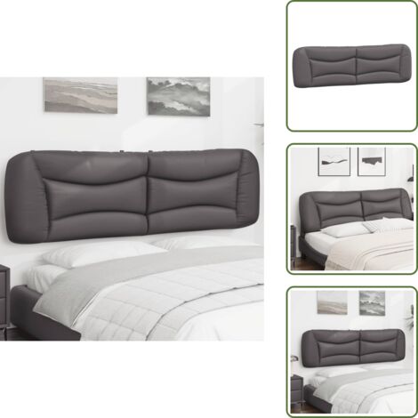 Cuscino per letto - vidaXL Cuscino Testiera Hvar Grigio 180 cm in Similpelle -