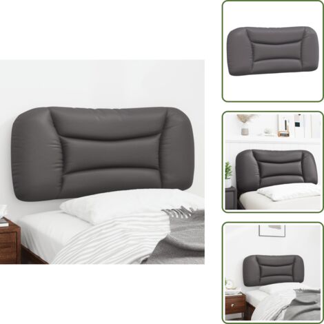 Cuscino per letto - vidaXL Cuscino Testiera Hvar Grigio 80 cm in Similpelle -