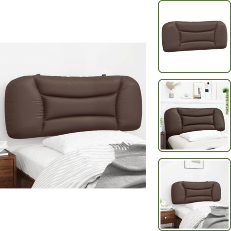 Cuscino per letto - vidaXL Cuscino Testiera Hvar Marrone 100 cm in Similpelle -