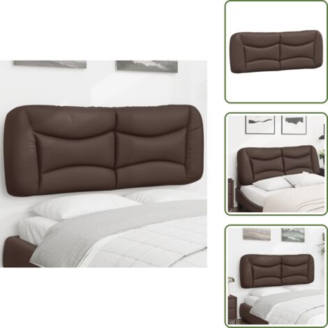 Cuscino per letto - vidaXL Cuscino Testiera Hvar Marrone 140 cm in Similpelle - Cuscino morbido