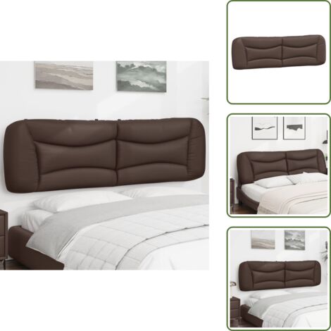 Cuscino per letto - vidaXL Cuscino Testiera Hvar Marrone 180 cm in Similpelle -