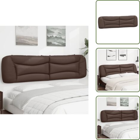Cuscino per letto - vidaXL Cuscino Testiera Hvar Marrone 200 cm in Similpelle -