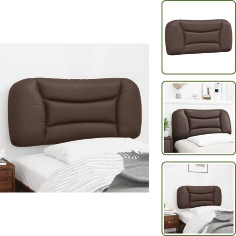 Cuscino per letto - vidaXL Cuscino Testiera Hvar Marrone 80 cm in Similpelle - Cuscino morbido