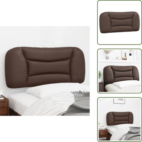 Cuscino per letto - vidaXL Cuscino Testiera Hvar Marrone 90 cm in Similpelle -