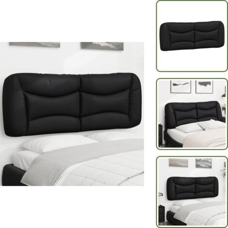 Cuscino per letto - vidaXL Cuscino Testiera Hvar Nero 120 cm in Similpelle -