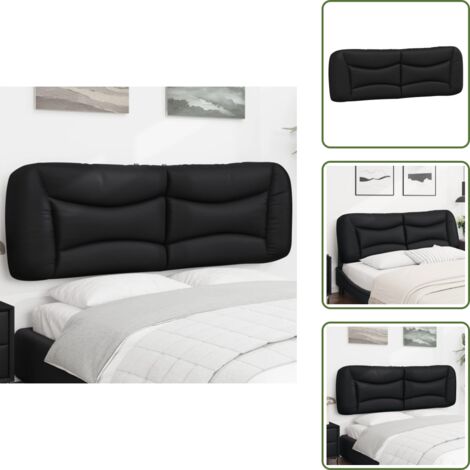 Cuscino per letto - vidaXL Cuscino Testiera Hvar Nero 160 cm in Similpelle - Cuscino per schiena