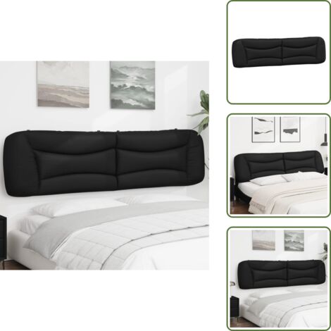 Cuscino per letto - vidaXL Cuscino Testiera Hvar Nero 200 cm in Similpelle - Cuscino per schiena