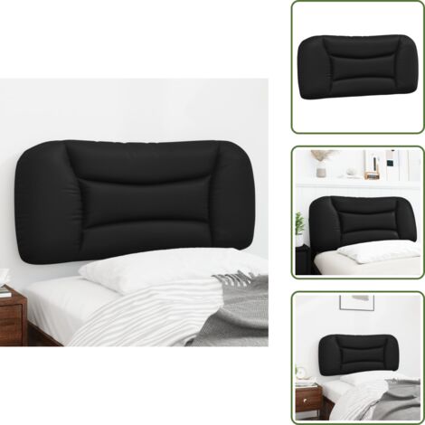Cuscino per letto - vidaXL Cuscino Testiera Hvar Nero 90 cm in Similpelle - Cuscino per schiena