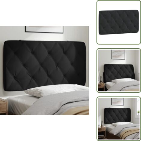 Cuscino per letto - vidaXL Cuscino Testiera Nero 100 cm in Velluto - Cuscino per schiena