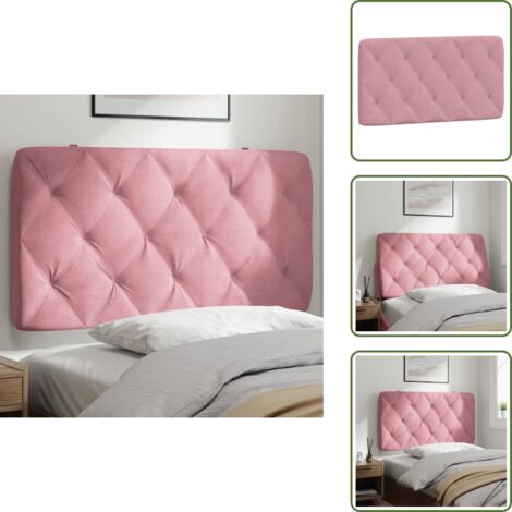 Cuscino per letto - vidaXL Cuscino Testiera Rosa 100 cm in Velluto -