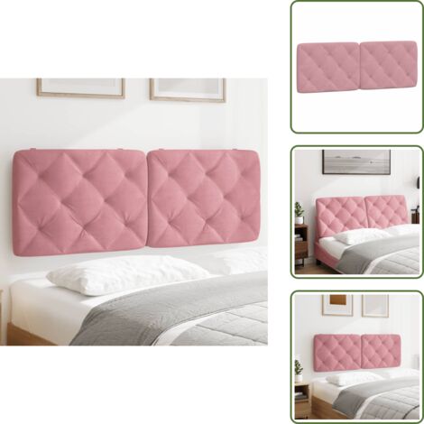 Cuscino per letto - vidaXL Cuscino Testiera Rosa 140 cm in Velluto -