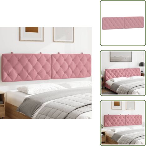 Cuscino per letto - vidaXL Cuscino Testiera Rosa 200 cm in Velluto -