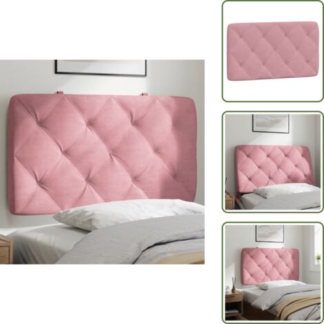 Cuscino per letto - vidaXL Cuscino Testiera Rosa 80 cm in Velluto -