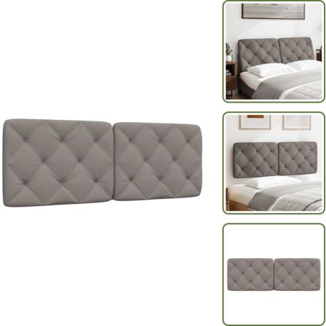 Cuscino per letto - vidaXL Cuscino Testiera Tortora 120 cm in Tessuto - Cuscino per schiena