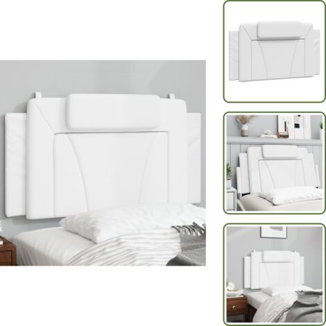 Cuscino per letto - vidaXL Cuscino Testiera Viana Bianco 100 cm in Similpelle - Cuscino per schiena