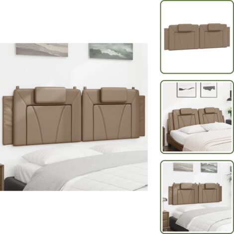 Cuscino per letto - vidaXL Cuscino Testiera Viana Cappuccino 160 cm in Similpelle -