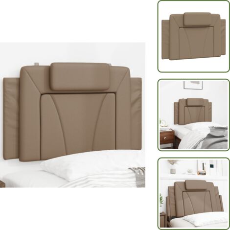 Cuscino per letto - vidaXL Cuscino Testiera Viana Cappuccino 80 cm in Similpelle - Cuscino per schiena
