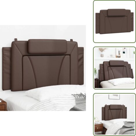 Cuscino per letto - vidaXL Cuscino Testiera Viana Marrone 100 cm in Similpelle -