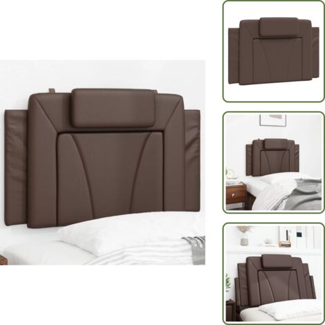 Cuscino per letto - vidaXL Cuscino Testiera Viana Marrone 80 cm in Similpelle -