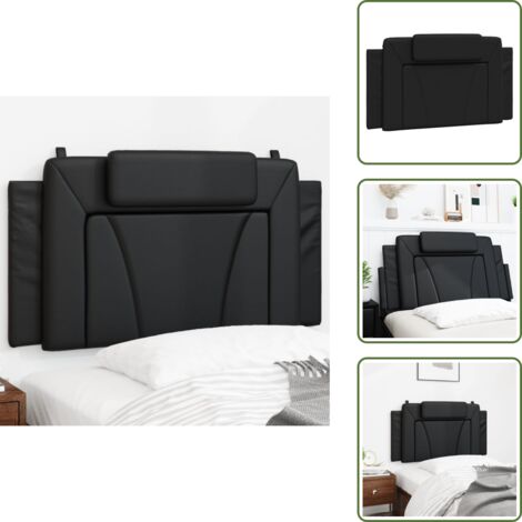 Cuscino per letto - vidaXL Cuscino Testiera Viana Nero 100 cm in Similpelle -