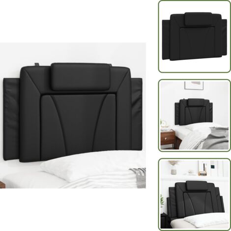 Cuscino per letto - vidaXL Cuscino Testiera Viana Nero 80 cm in Similpelle -