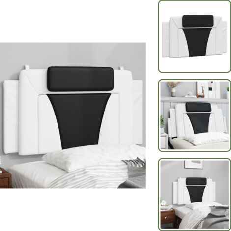 Cuscino per letto - vidaXL Cuscino Testiera Viana Nero e Bianco 100 cm in Similpelle -