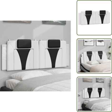 Cuscino per letto - vidaXL Cuscino Testiera Viana Nero e Bianco 120 cm in Similpelle -