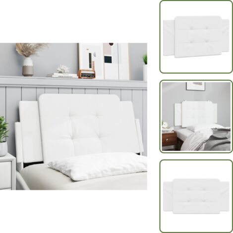Cuscino per letto - vidaXL Cuscino Testiera Zadar Bianco 100 cm in Similpelle - Cuscino per schiena