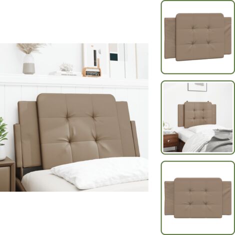 Cuscino per letto - vidaXL Cuscino Testiera Zadar Cappuccino 90 cm in Similpelle - Cuscino per schiena
