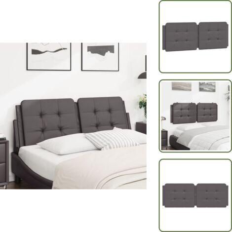Cuscino per letto - vidaXL Cuscino Testiera Zadar Grigio 120 cm in Similpelle -