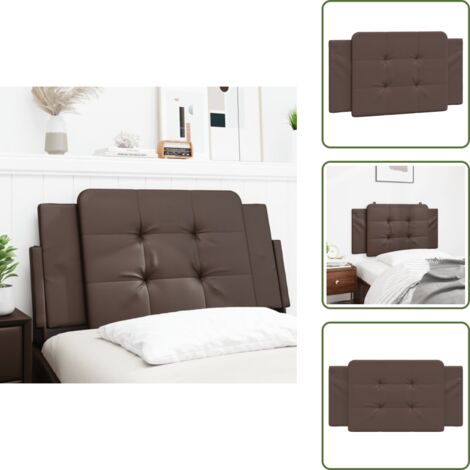 Cuscino per letto - vidaXL Cuscino Testiera Zadar Marrone 100 cm in Similpelle - Cuscino per schiena