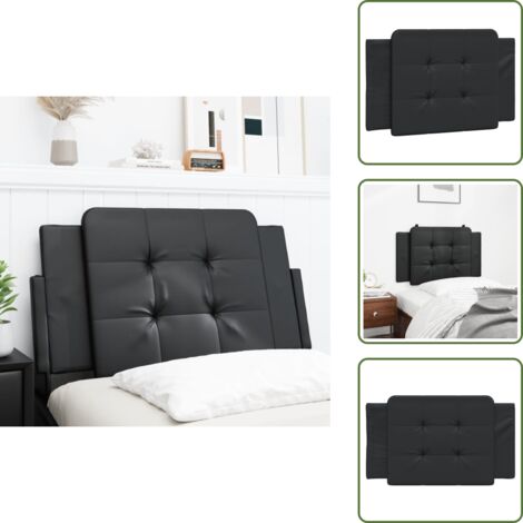 Cuscino per letto - vidaXL Cuscino Testiera Zadar Nero 80 cm in Similpelle - Cuscino per schiena