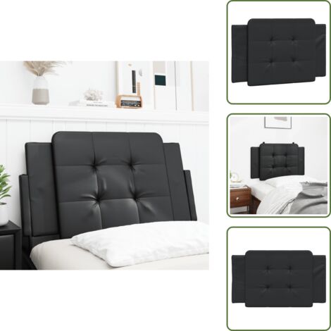 Cuscino per letto - vidaXL Cuscino Testiera Zadar Nero 90 cm in Similpelle - Cuscino per schiena
