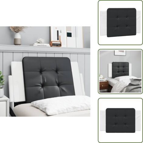Cuscino per letto - vidaXL Cuscino Testiera Zadar Nero e Bianco 80 cm in Similpelle - Cuscino per schiena
