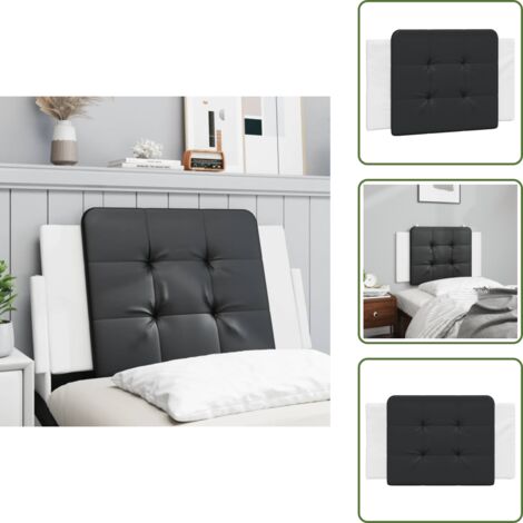 Cuscino per letto - vidaXL Cuscino Testiera Zadar Nero e Bianco 90 cm in Similpelle - Cuscino per schiena