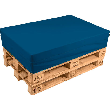 Cuscino per Pallet 120x80 cm in Similpelle Pomodone Blu