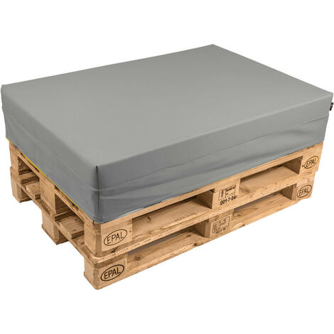 Cuscino per Pallet 120x80 cm in Similpelle Pomodone Grigio
