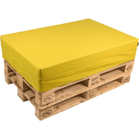 Cuscino per Pallet 120x80 cm in Similpelle Pomodone Senape