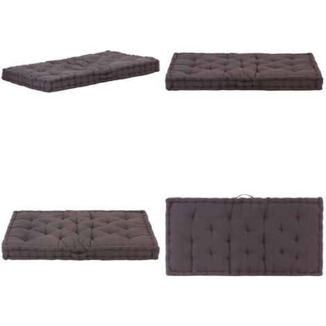 Cuscino per Pallet e Pavimento in Cotone 120x80x10 cm Antracite - Cuscino per pavimento - Cuscino in cotone