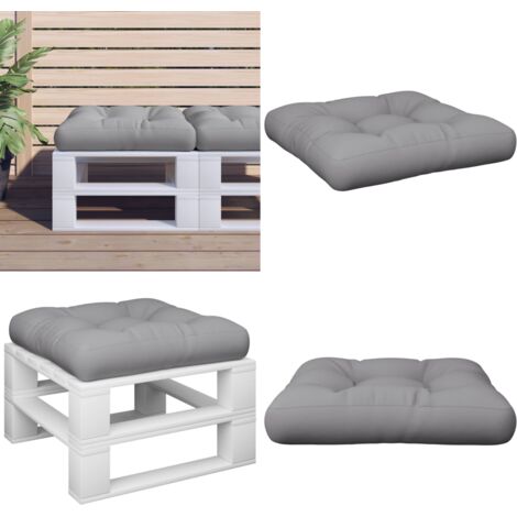 Cuscino per Pallet Grigio 50x50x12 cm in Tessuto - Cuscino per giardino - Cuscino da esterno