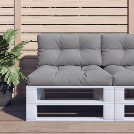 Cuscino per Pallet Grigio 80x40x12 cm in Tessuto -  -
