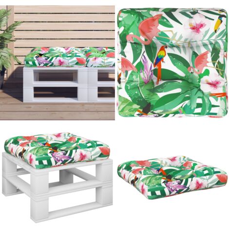 Cuscino per Pallet Multicolore 60x60x12 cm in Tessuto - Cuscino da giardino - Cuscino da patio