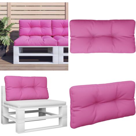 Cuscino per Pallet Rosa 70x40x12 cm in Tessuto - Cuscino da giardino - Cuscino da patio
