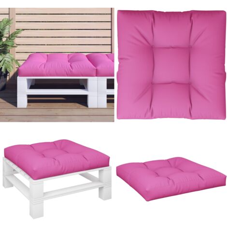 Cuscino per Pallet Rosa 70x70x12 cm in Tessuto - Cuscino per giardino - Cuscino da esterno