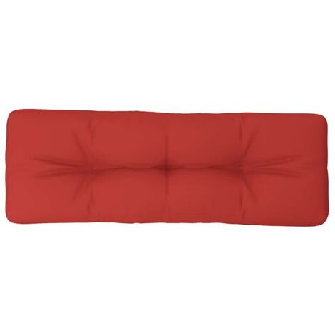 Cuscino per Pallet Rosso 120x40x12 cm in Tessuto vidaXL