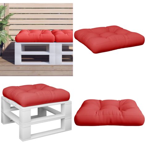 Cuscino per Pallet Rosso 58x58x10 cm in Tessuto - Cuscino da giardino - Cuscino da patio